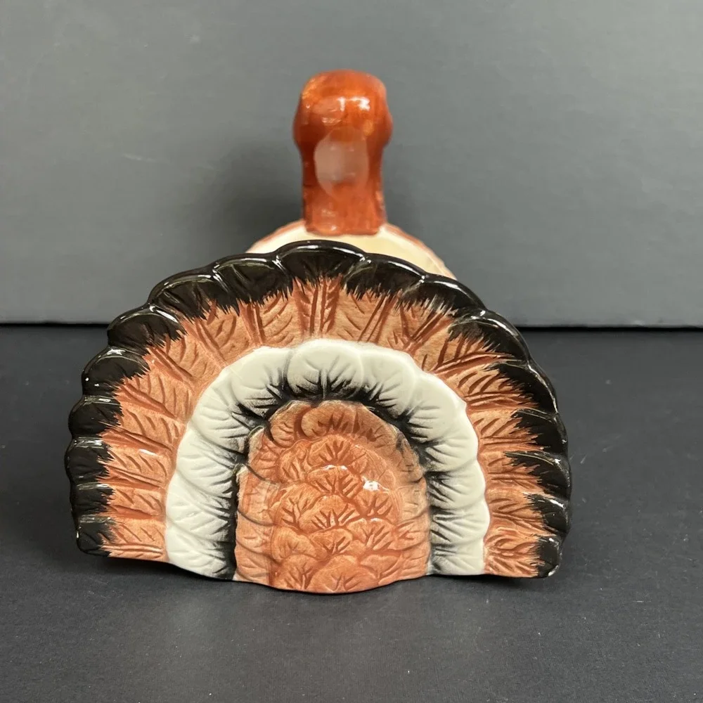 VTG Harvest Time Turkey Butter Dish & Cranberry Dish Thanksgiving Set w Boxes